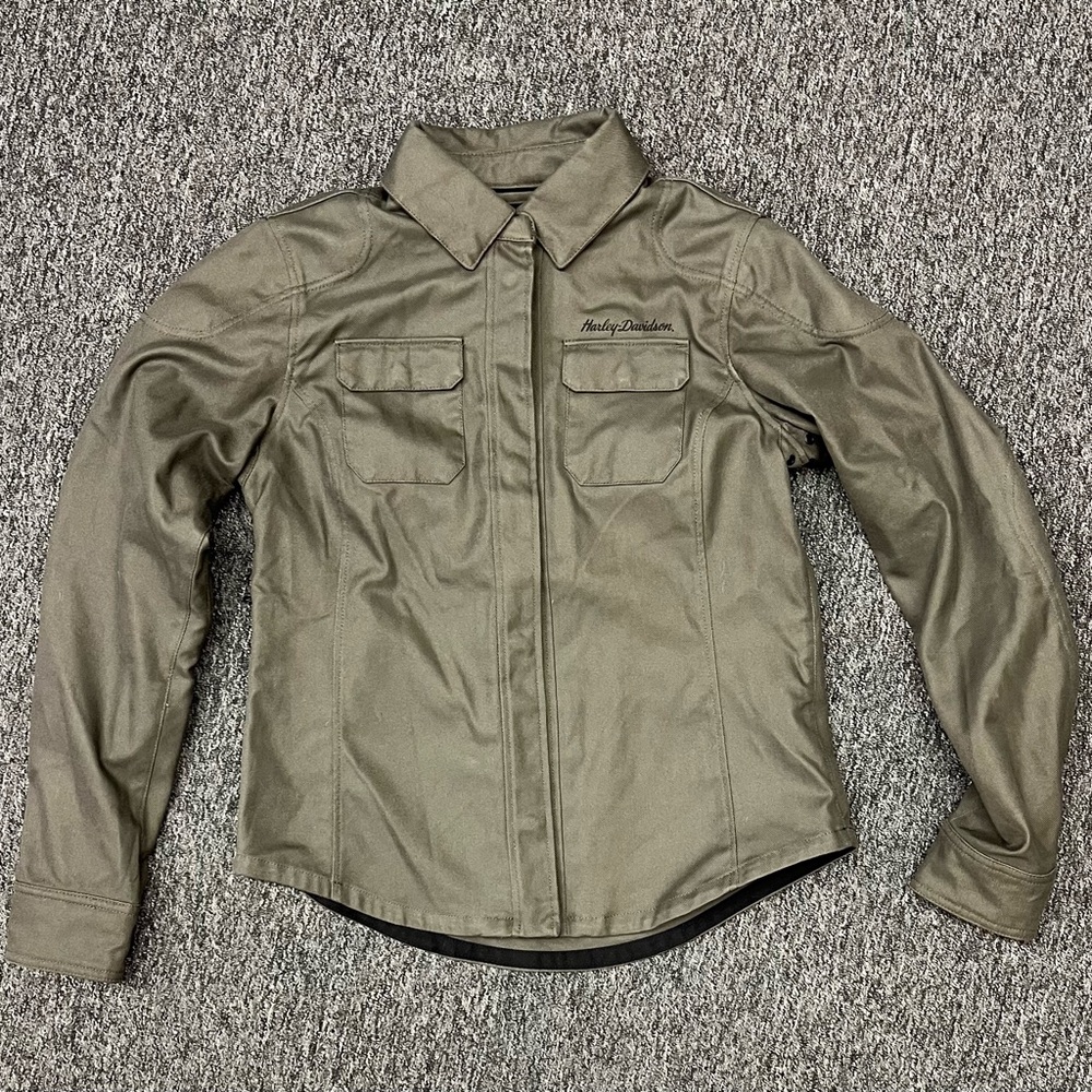 Harley-Davidson Green Utility Jacket Durable Outdoor Style